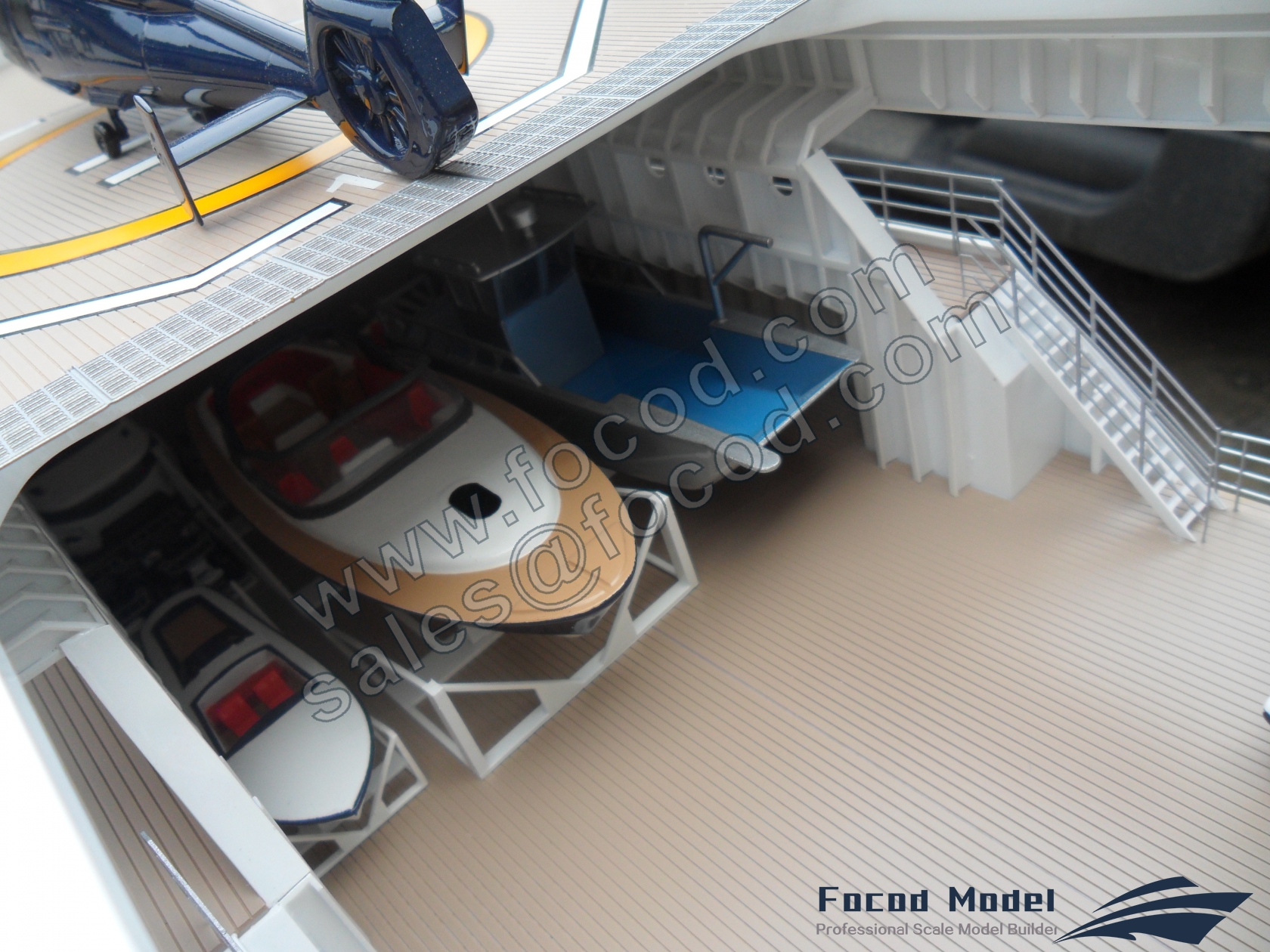 custom made model of 63m cargo yacht